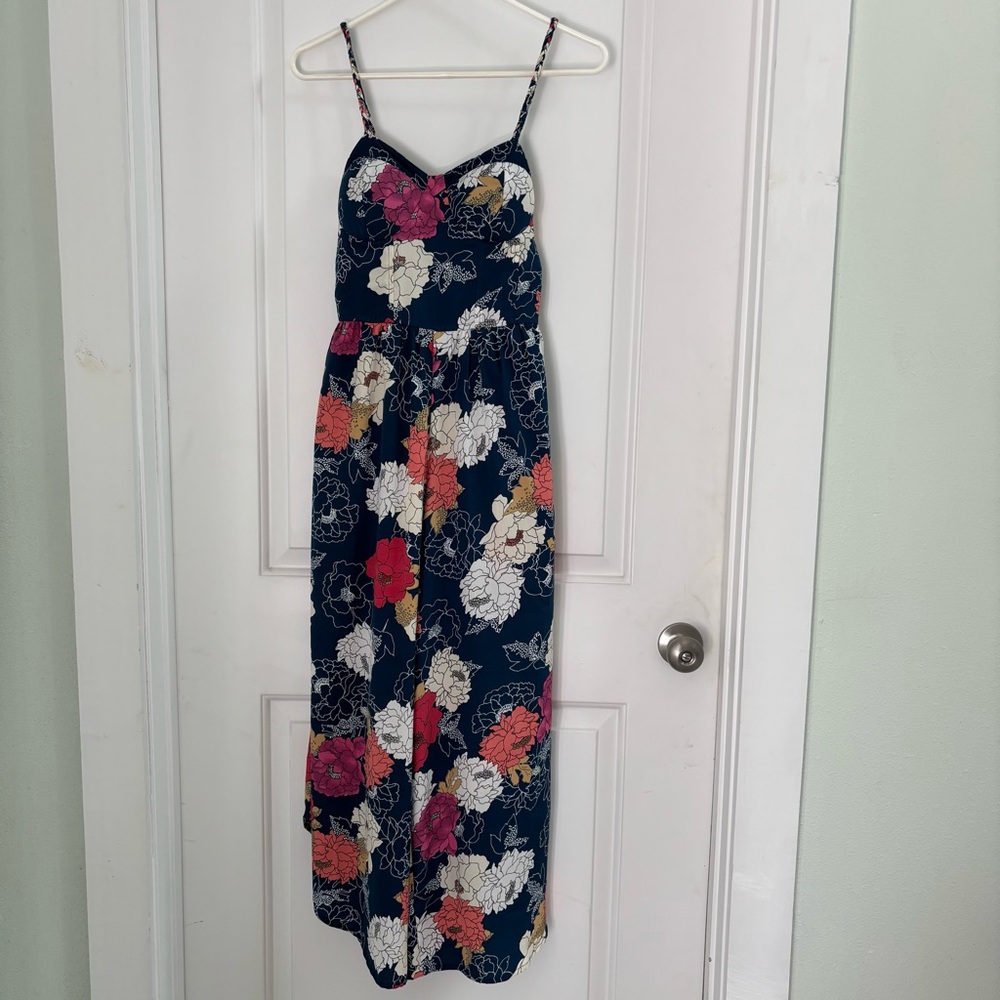 Band of the Free Floral Jumpsuit with Spaghetti Straps Wide Leg Pockets